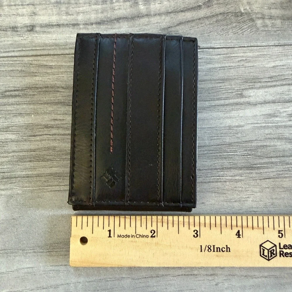 Columbia Leather Wallet Mens RFID-blocking Bi-fold ID‎ Window NEW Magnetic Close